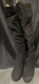 4" Amara -- Women's Platform Dress Boot -- Black Suedine