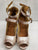 3" Anamasacote-- Women's Latin Sandal -- Flesh Satin/Light Tan Patent