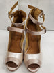 3" Anamasacote-- Women's Latin Sandal -- Flesh Satin/Light Tan Patent