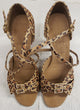 3" Angela -- Flare Heel Latin Sandal -- Leopard