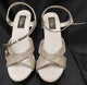 6" Anna -- Women's Platform Sandal -- Silver Glitter