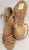 2.38" Bonita -- Flare Heel Latin Sandal -- Beige