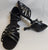 2.5" Brenda -- Flare Heel Latin Sandal -- Black