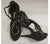 4" Britannee -- Latin Sandal with Street Soles -- Black Satin