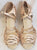 3" Caprina -- Women's Latin Sandal -- Beige Satin