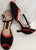 2" Cara -- Tango Shoe -- Black Suede/Red Suede