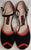 2" Cara -- Tango Shoe -- Black Suede/Red Suede