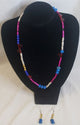 Cataleya -- Women's 2Pc. Handcrafted Necklace/Earrings -- Blue MultI