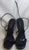 4" Chic II -- Women's Ankle Wrap Sandal -- Black Patent/Silver Heel