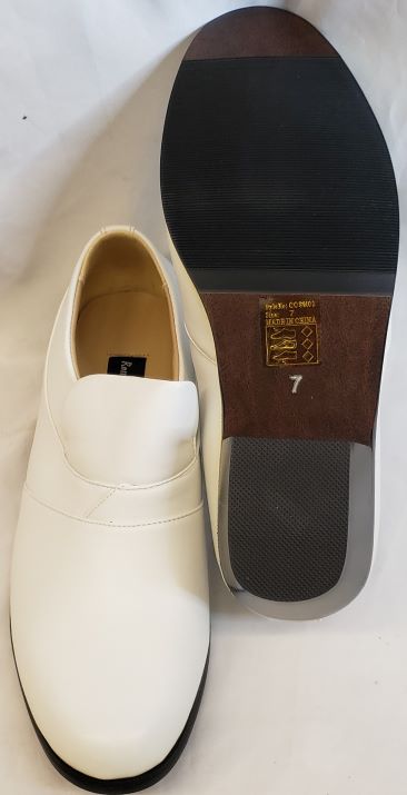 Cormac -- Men's Cuban Heel Slip On Dress Shoe -- White Cormac -- Men's Cuban Heel Slip On Dress Shoe -- White