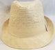 Dario -- Unisex Paper Straw Fedora -- Beige