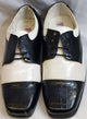 Disco II -- Men's Dress Oxford -- Black/White Patent