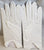 Eduardo -- Men's Wrist Length Gloves -- White Cotton