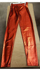 Emery -- Women's Poly Fashion Leggings -- Red Shiny