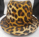 Erin -- Unisex Cotton Fedora -- Black/Tan Cheetah