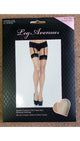 Everly -- Women's Spandex Contrast Color Cuban Heel Backseam Stockings -- Nude