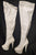 6" Fantasy -- Women's Thigh High Platform Dress Boot -- White Patent