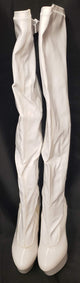 6" Fantasy -- Women's Thigh High Platform Dress Boot -- White Patent