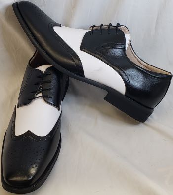Franz -- Men's Dress Oxford -- Black/White 9.5M Franz -- Men's Dress Oxford -- Black/White 9.5M