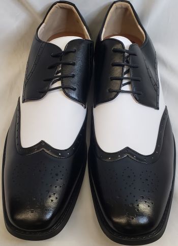 Franz -- Men's Dress Oxford -- Black/White 9.5M Franz -- Men's Dress Oxford -- Black/White 9.5M