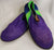 Garrett Jr. -- Unisex Aqua Sock -- Purple/Lime Geen