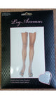 Genesis -- Women's Seamless Lurex Lycra Fishnet Pantyhose -- White/Silver