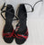 3" Jessica -- Women's Latin Ballroom Sandal -- Black/Red