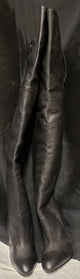 5" Keira -- Women's Thigh High Leather Pull-on Boots -- Black