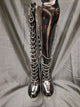 6" Kiss -- Women's Granny Style Dress Boot -- Black Patent/Clear