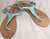 Laney -- Women's Thong Flat Sandal -- Light Blue Patent