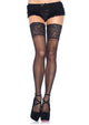Leilani -- Women's Spandex Sheer Thigh Highs with 5 inch Silicone Stay Up Lace Top