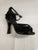 3.75" Linked -- Women's Flare Heel Latin Sandal -- Black Patent