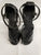 3.75" Linked -- Women's Flare Heel Latin Sandal -- Black Patent