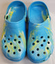Mariah -- Women's " Crocs Style " Sandals -- Light Blue Tye Dye