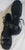 1.3" Mary -- Women's Thick Heel Latin Sandal -- Black Satin