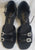 1.3" Mary -- Women's Thick Heel Latin Sandal -- Black Satin