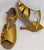 3" Maureen II -- Flare Heel Latin Sandal -- Tan Satin