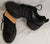 Mavis -- Sueded Split Sole Dancesneaker --- Black