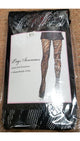 Mayra -- Women's Zebra Net Pantyhose -- Black