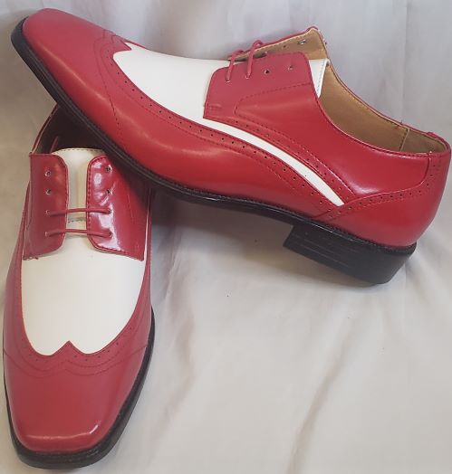 Meir -- Men's Dress Oxford -- Red/White Meir -- Men's Dress Oxford -- Red/White