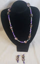 Noa -- Women's 2Pc. Handcrafted Necklace/Earrings -- Lt Purple MultI