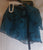 October -- Women's Wrap Skirt -- Black/Turquoise