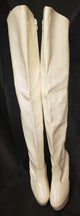 6" Paislee -- Women's Thigh High Platform Dress Boot -- White Patent