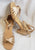 1.3" Perl -- Women's Thick Heel Latin Sandal -- Tan Satin