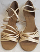 2.25" Peta -- Flare Heel Sandal -- Off White Satin