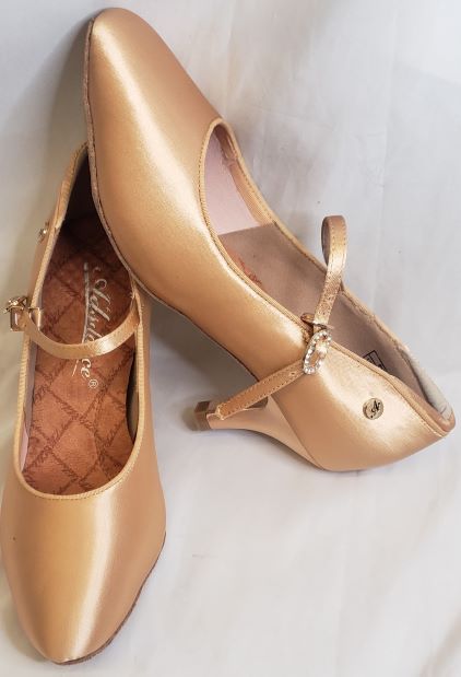 2.5" Petra II -- Women's Standard Ballroom Shoe -- Nude Satin 2.5" Petra II -- Women's Standard Ballroom Shoe -- Nude Satin