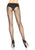 Piper -- Women's Nylon Fishnet Pantyhose with Backseams -- Black