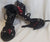3.3" Pomare -- Women's Latin Sandal with Street Soles -- Black/Red
