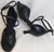 2.5" Strappy -- Flare Heel Latin Sandal -- Black