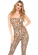 Tasia -- Women's Camisole Bodystocking -- Leopard